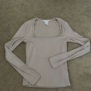 long sleeve brown shirt